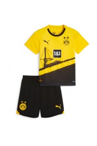 Fotbalové Dres Borussia Dortmund Dětské Domácí Oblečení 2023-24 Krátký Rukáv (+ trenýrky)